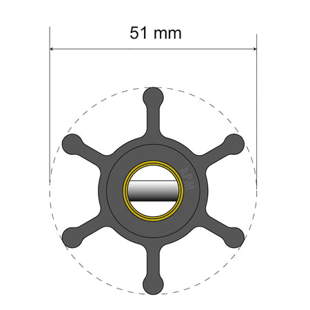 Albin Pump Marine - Premium Impeller - 6 Blade — Quality Boat Parts