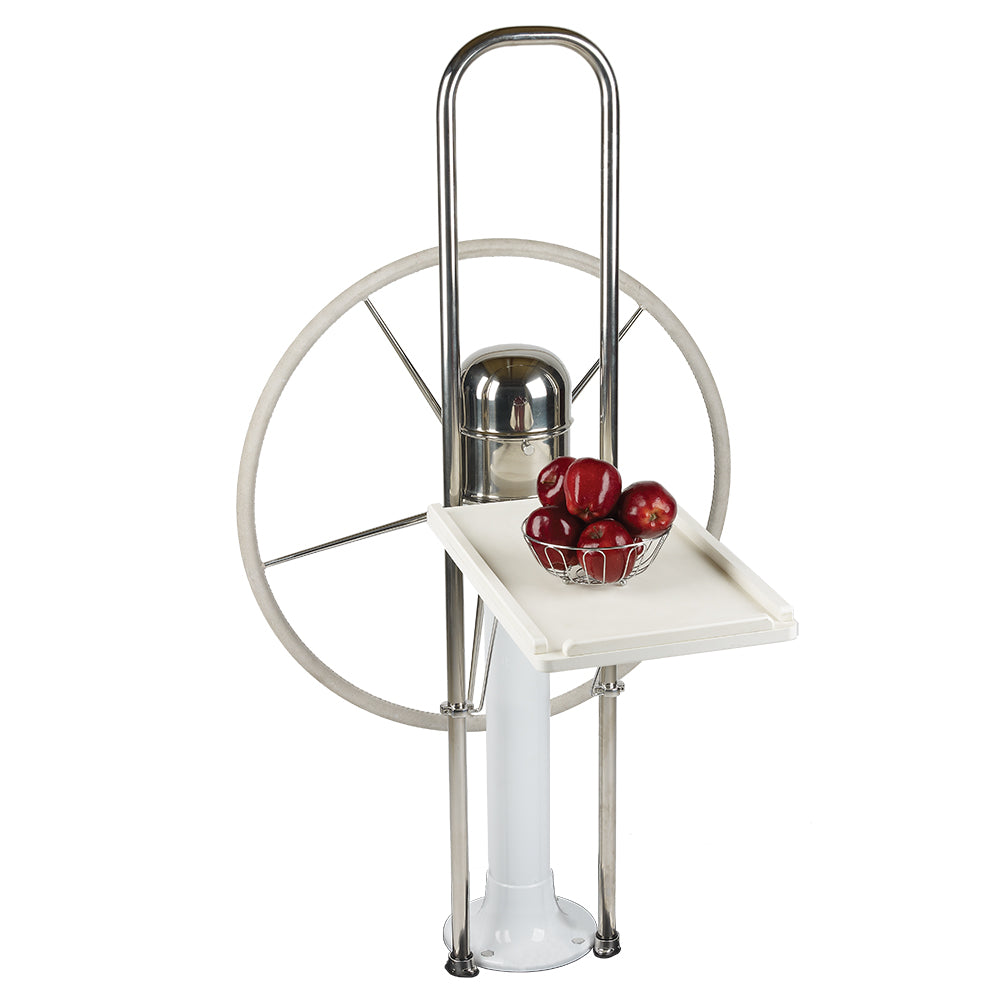 Edson Marine - Luncheon Table - White Poly Fold Down, Edson 9-1/2" Guard 1" to 1-1/8" — Quality Boat Parts