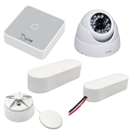 Glomex Marine Antennas - ZigBoat Starter Kit System - With Camera, Includes Gateway, Battery, Flood, Door Sensor, IP Camera — Quality Boat Parts