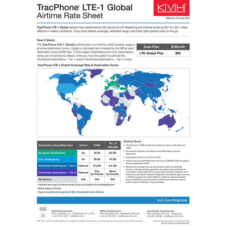 KVH - TracPhone LTE-1 Global Mobile Antenna — Quality Boat Parts