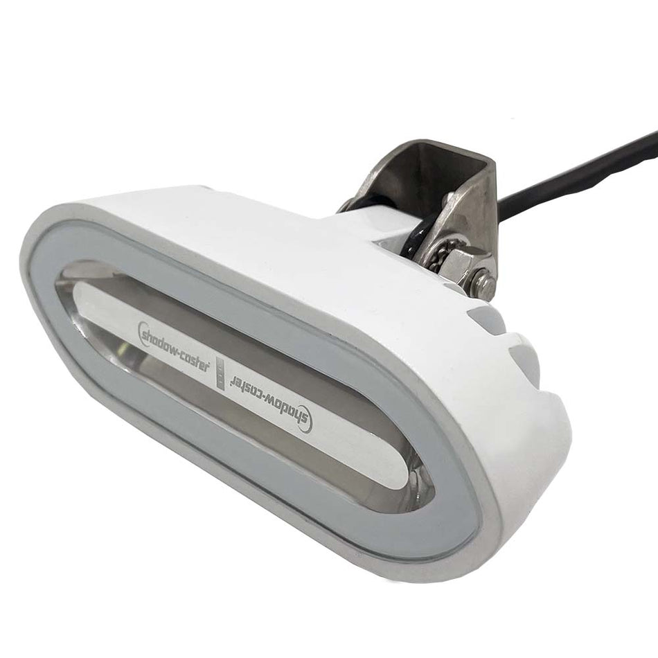 Shadow-Caster - SCM-SL Series Spreader Light - White Housing, Bracket Mount, White/Blue/Red — Quality Boat Parts