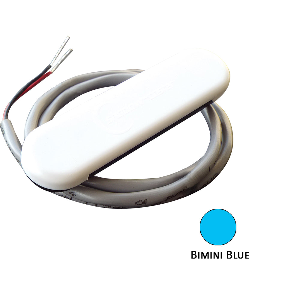 Shadow - Caster Courtesy Light with 2' Lead Wire, White ABS Cover, Bimini Blue, 4-Pack — Quality Boat Parts