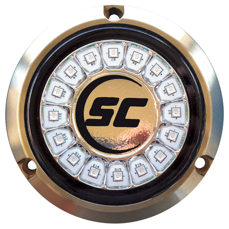 Shadow - Caster Great White Single Color Underwater Light, 16 LEDs, Bronze — Quality Boat Parts