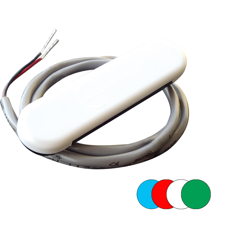 Shadow - Caster Courtesy Light with 2' Lead Wire, White ABS Cover, RGB Multi-Color, 4-Pack — Quality Boat Parts