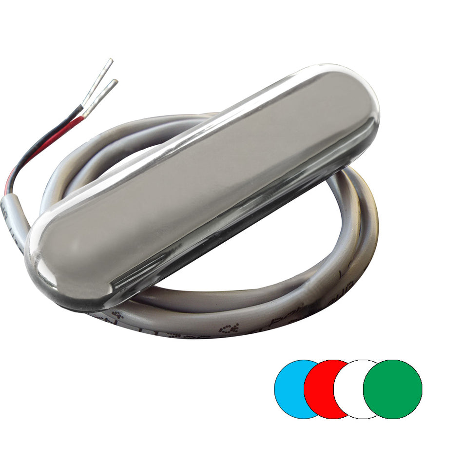Shadow - Caster Courtesy Light with 2' Lead Wire, 316 SS Cover, RGB Multi-Color, 4-Pack — Quality Boat Parts