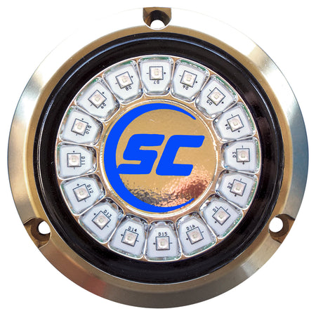 Shadow-Caster - Underwater Light - 16 LEDs, Bronze, Ultra Blue — Quality Boat Parts