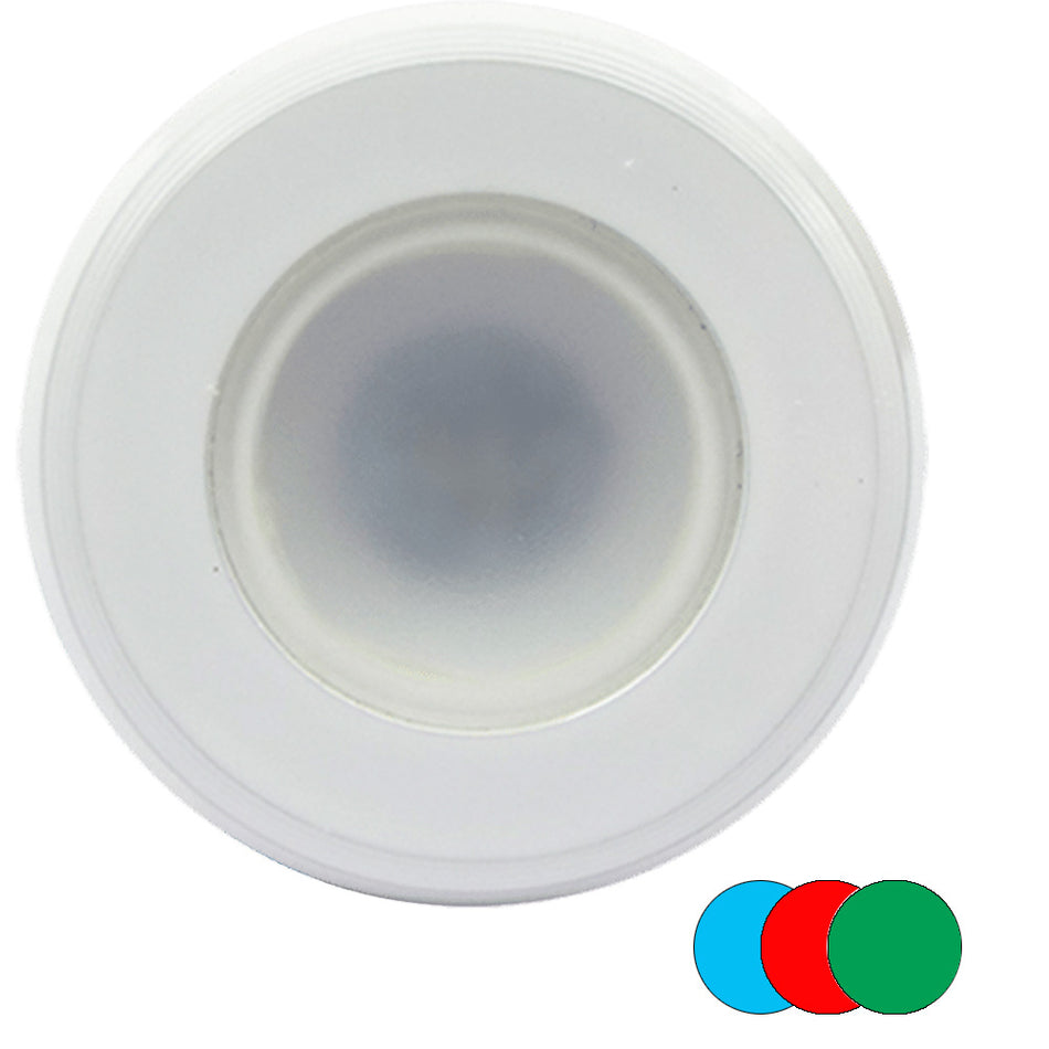 Shadow - Caster Color-Changing White, Blue & Red Dimmable, White Powder Coat Down Light — Quality Boat Parts