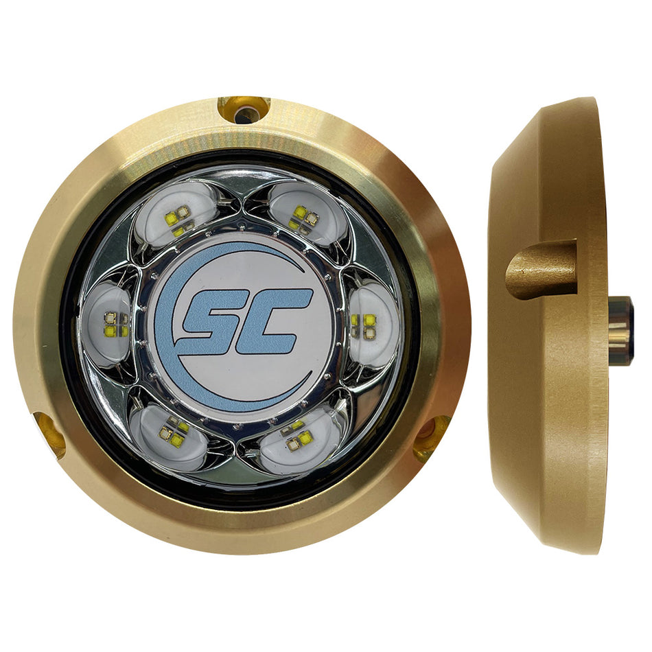 Shadow-Caster - SC3 Series Bimini Underwater Light - 24W, Blue, Bronze, Surface Mount — Quality Boat Parts
