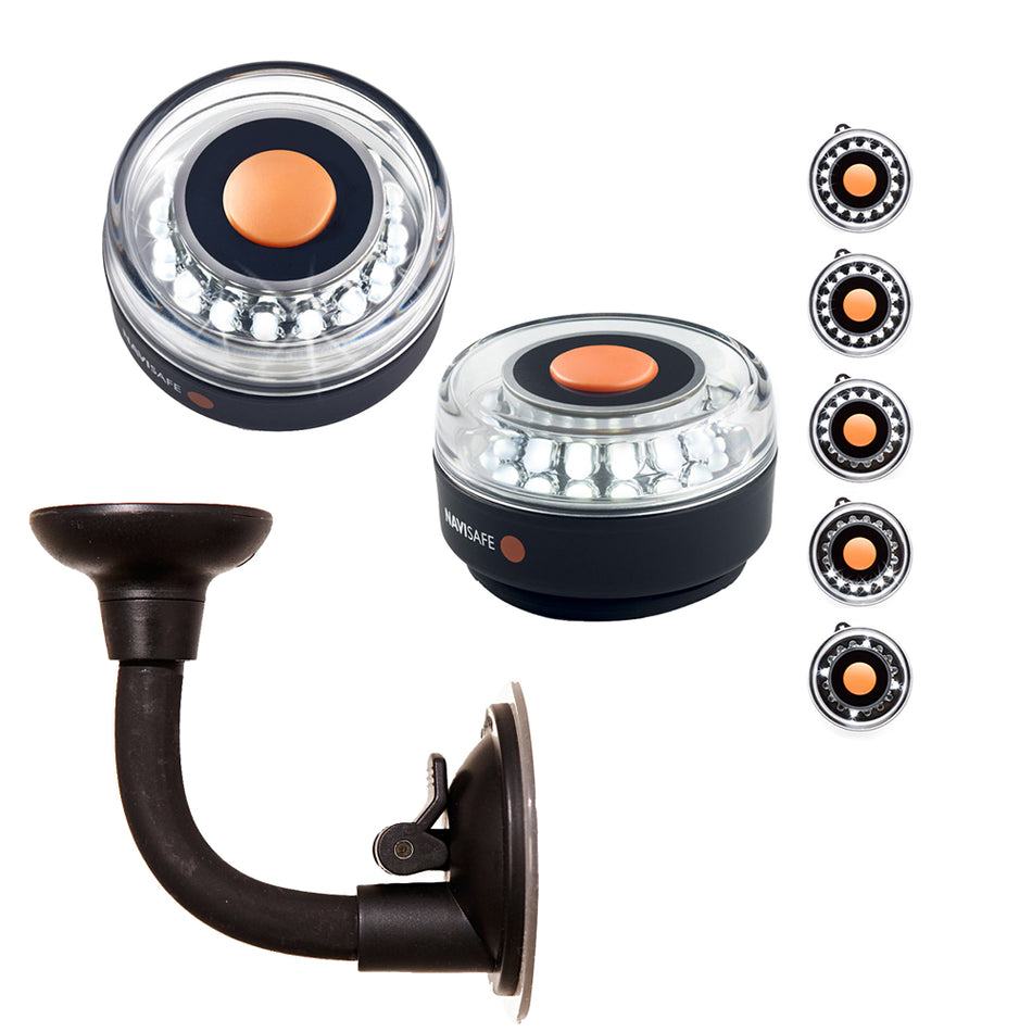 Navisafe - Navilight 360° - 2NM, White, w/Bendable Suction Cup Mount — Quality Boat Parts