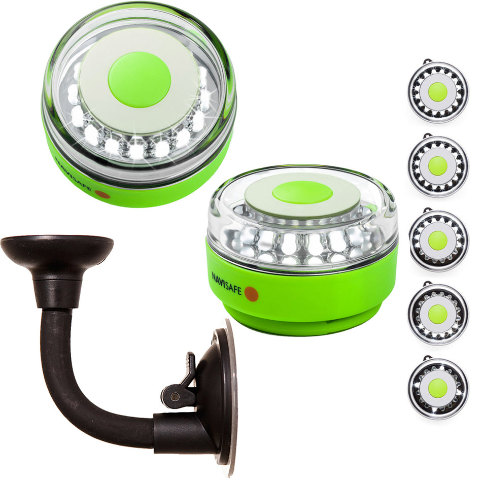 Navisafe - Navilight 360° - 2NM, Glow In The Dark, Green, w/Bendable Suction Cup Mount — Quality Boat Parts