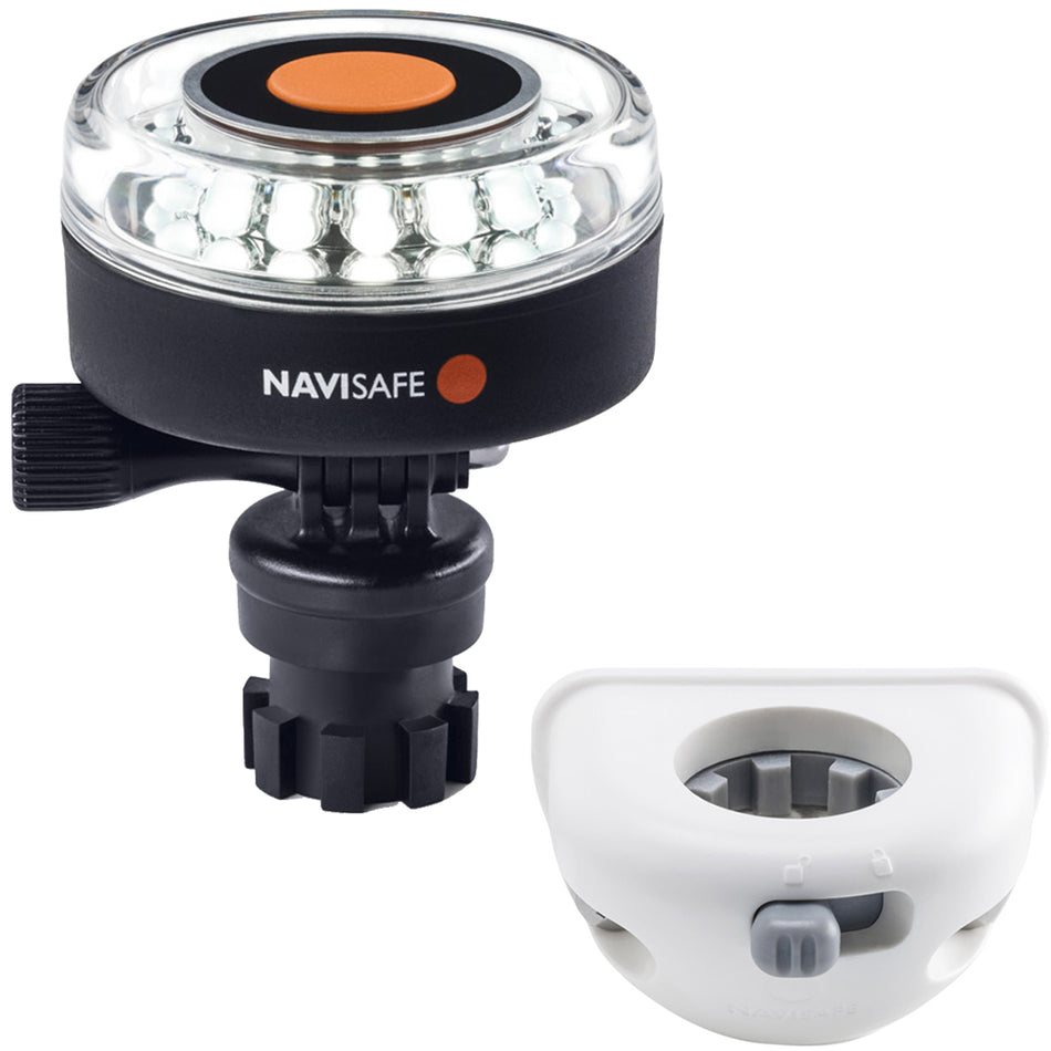 Navisafe - Navilight 360° - 2NM, White, w/Navimount Base & Vertical Mount, White — Quality Boat Parts