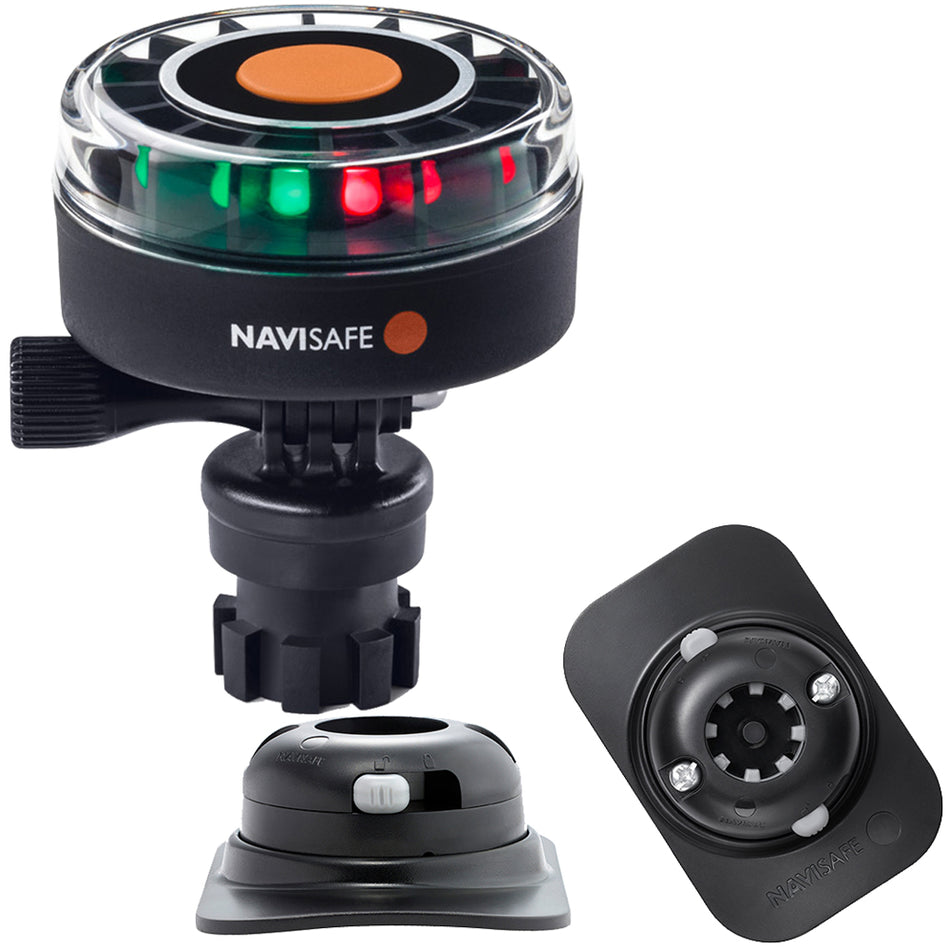 Navisafe - Navilight - 2NM, Tricolor, w/Navimount Base & RIB Mount, Black — Quality Boat Parts