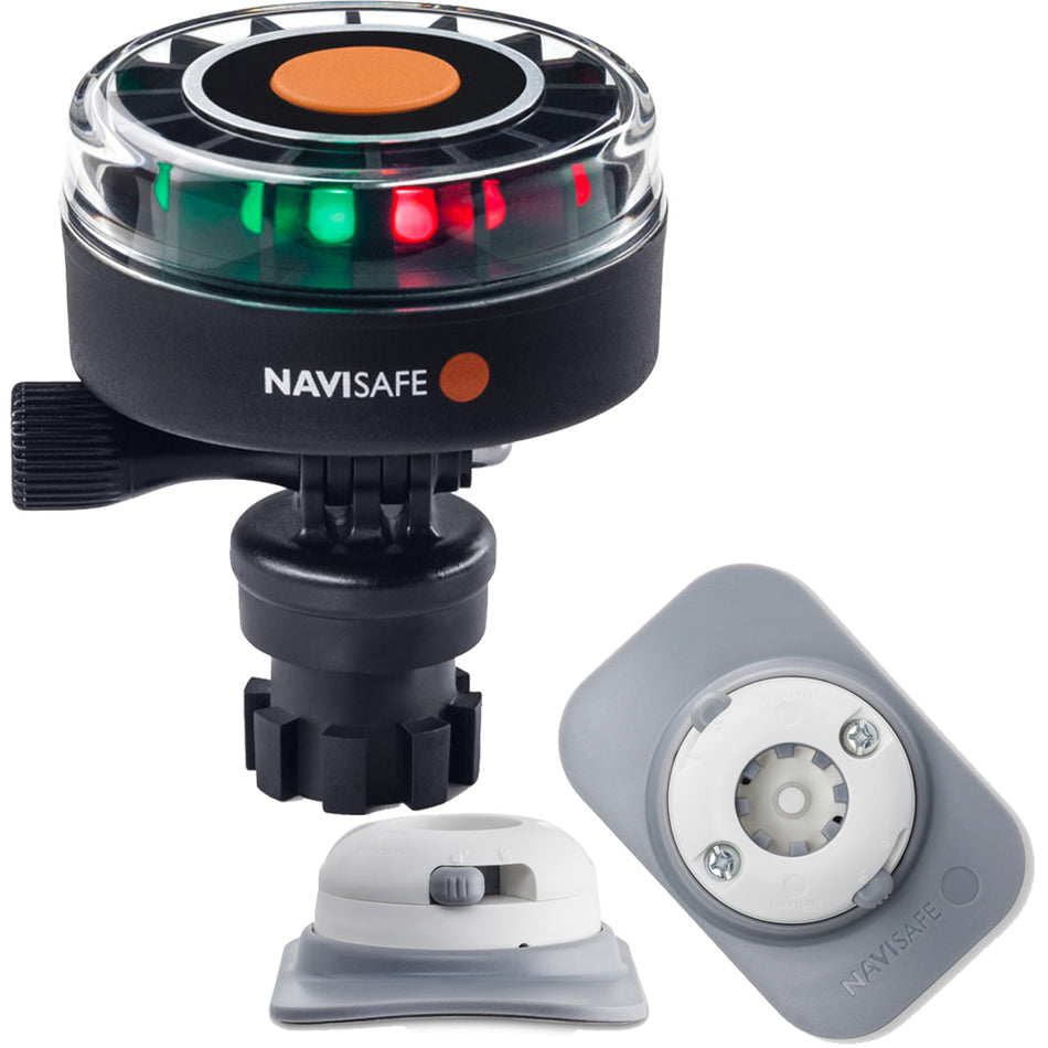 Navisafe - Navilight - 2NM, Tricolor, w/Navimount Base & RIB Mount, White — Quality Boat Parts
