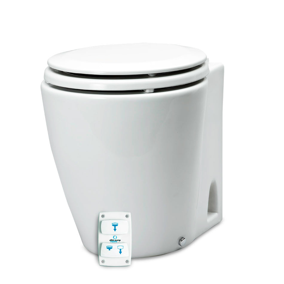 Albin - Marine Design Marine Toilet - Electric Silent, 24V — Quality Boat Parts