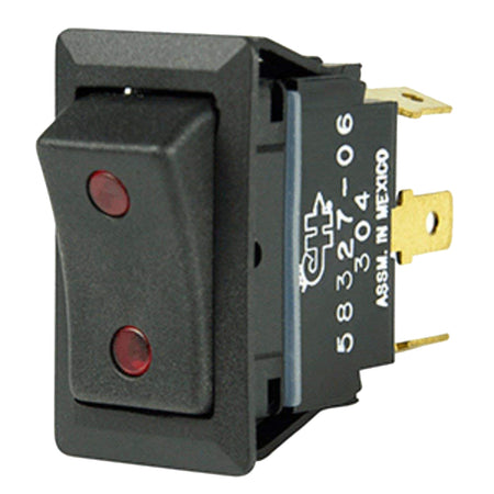 Cole Hersee - Sealed Rocker Switch - Small Round Pilot Lights, SPDT, On-Off-On, 4 Blade — Quality Boat Parts