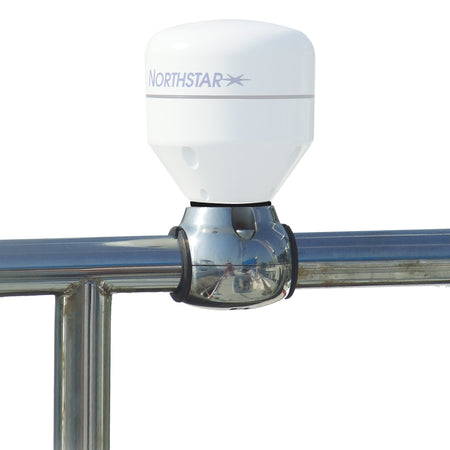 Edson Marine - GPS Antenna Rail Mount - Stainless Steel, 1"-1.25" Rails, 1"-14 Threads — Quality Boat Parts