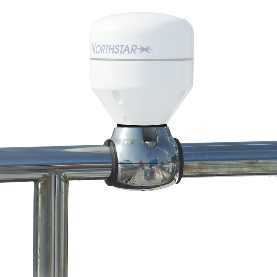 Edson Marine - GPS Antenna Rail Mount - Stainless Steel, 1"-1.25" Rails, 1"-14 Threads — Quality Boat Parts