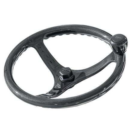 Edson Marine - Elite Carbon Comfort Grip Power Wheel - 13", Carbon Fiber, 3-Spoke — Quality Boat Parts