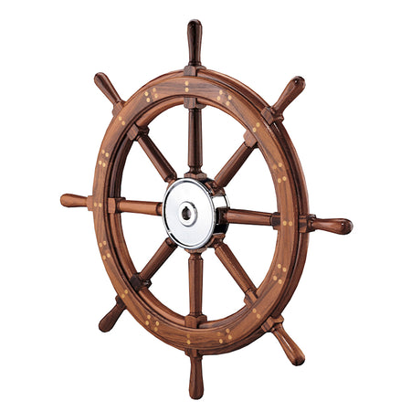 Edson Marine - Classic Teak Yacht Wheel - 28" — Quality Boat Parts