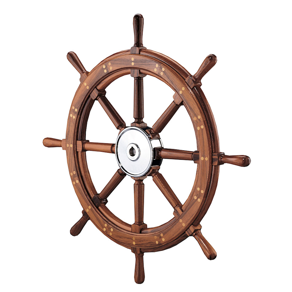 Edson Marine - Classic Teak Yacht Wheel - 28" — Quality Boat Parts