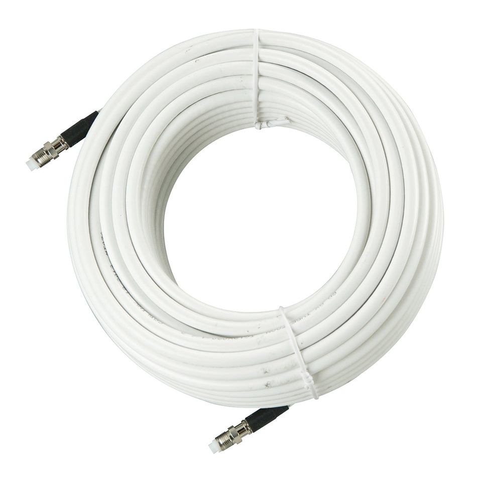 Glomex Marine Antennas - Coax Cable - For Glomeasy VHF Antennas, White — Quality Boat Parts