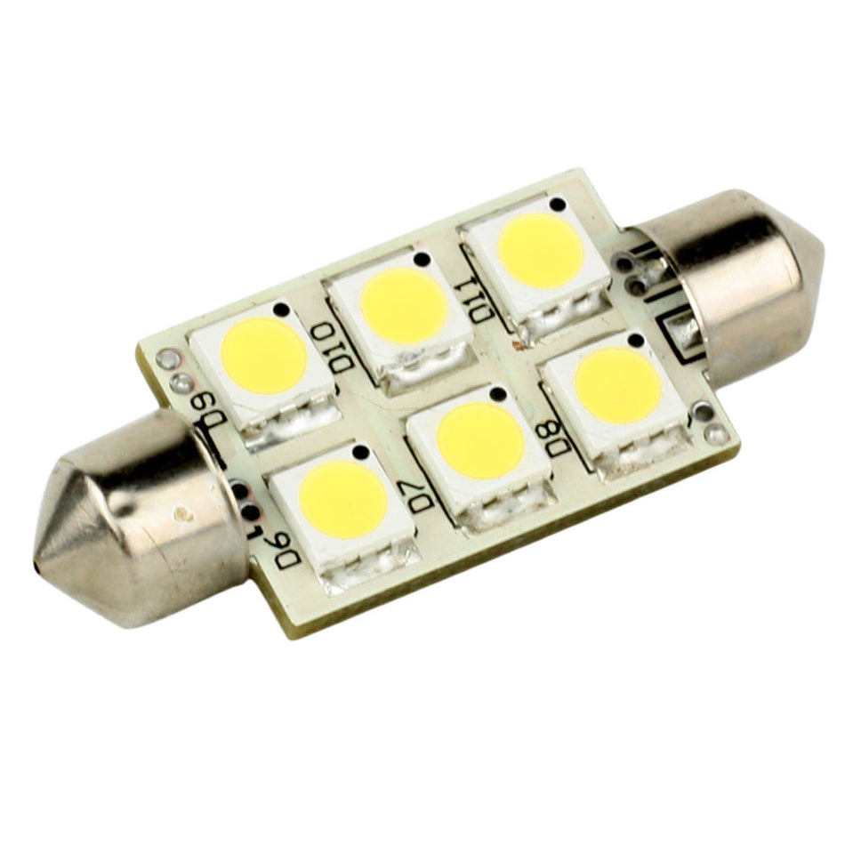 Lunasea - LED Replacement Bulb - 6 LED, Festoon, 10-30VDC, 1.5W, 97 Lumens, Warm White — Quality Boat Parts
