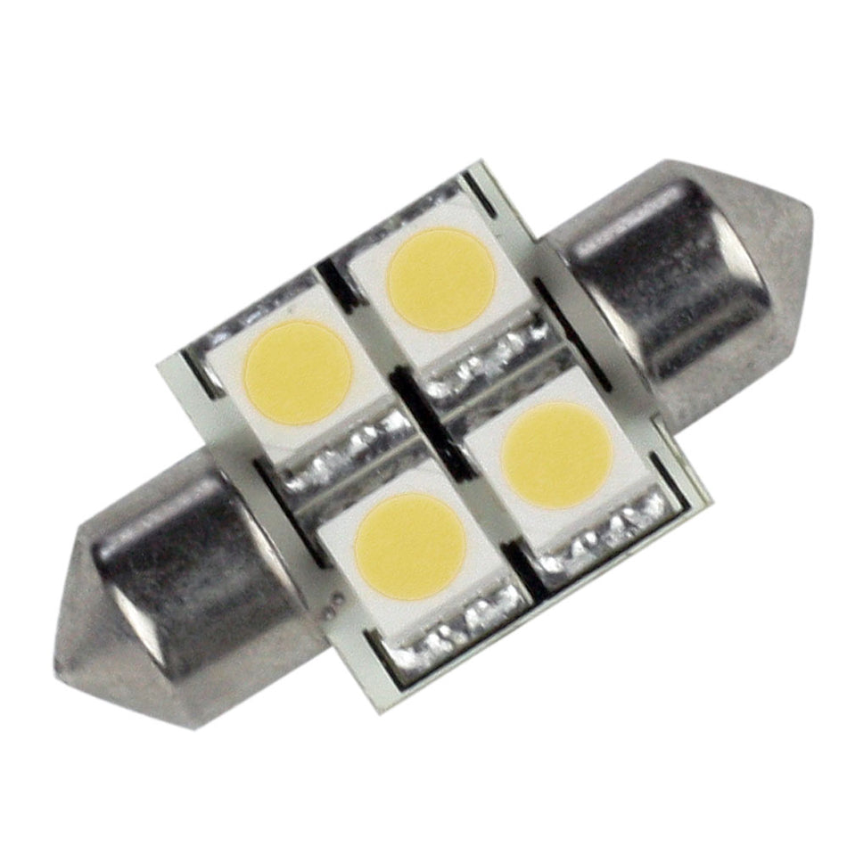 Lunasea - LED Replacement Bulb - 4 LED, Festoon, 10-30V, 0.7W, 60 Lumens, Warm White — Quality Boat Parts