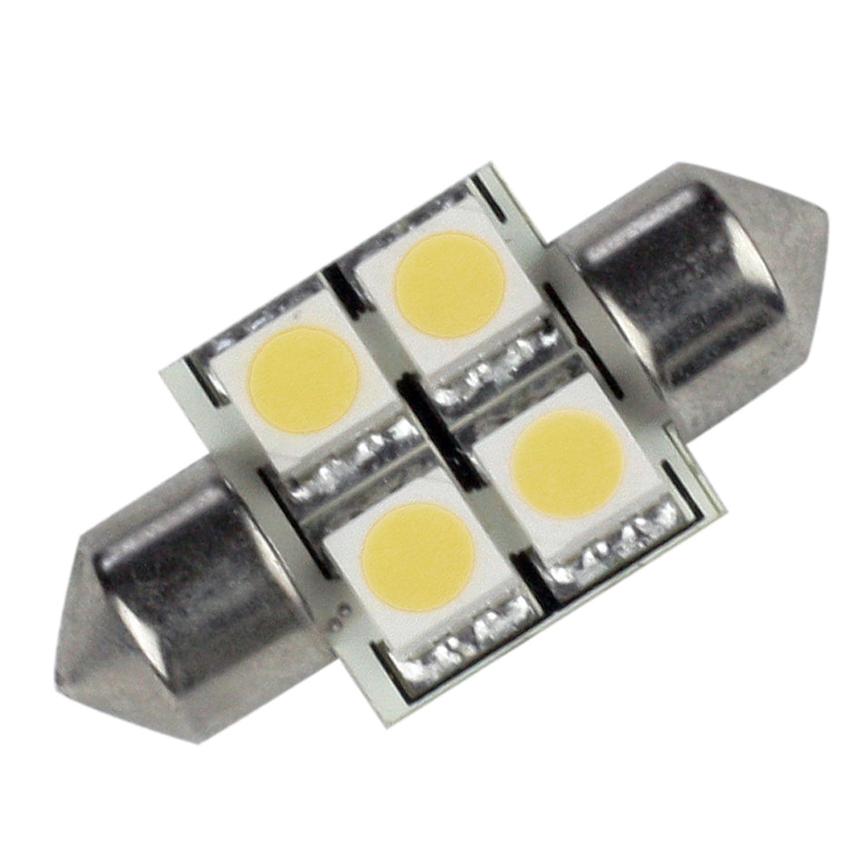 Lunasea - Light Replacement Bulb - Pointed Festoon, 4 LED, 31mm, Cool White — Quality Boat Parts