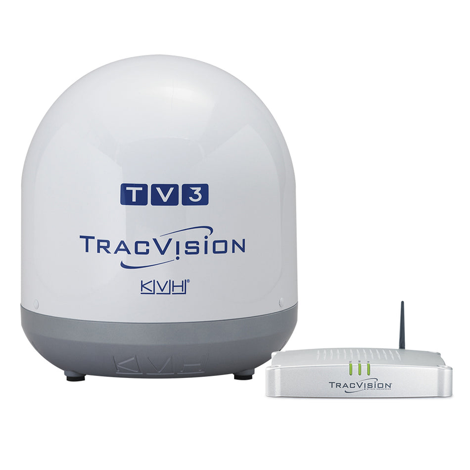 KVH - TracVision TV3 Satellite TV Antenna - With IP-Enabled TV-Hub, Linear Universal Dual-Output LNB — Quality Boat Parts