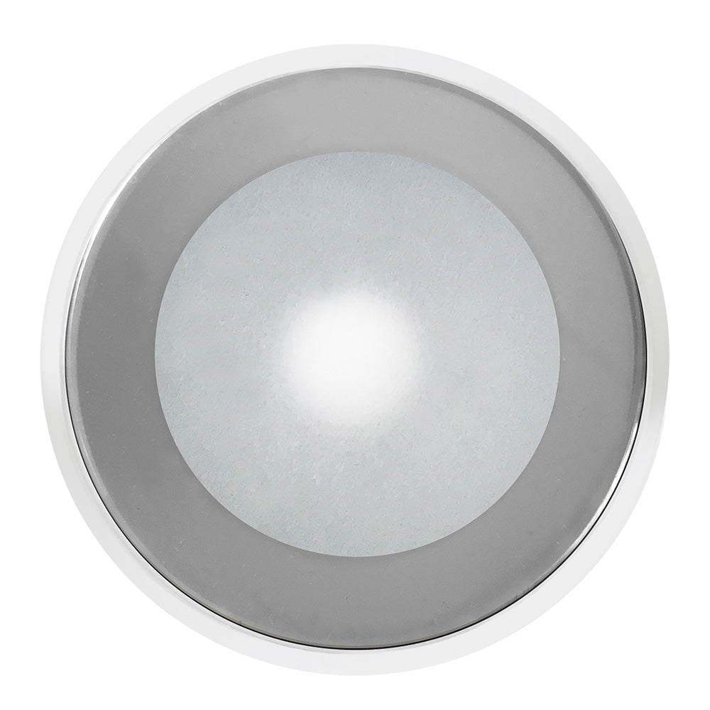 Shadow - Caster DLX Series Down Light, White Housing, RGB, Chrome Bezel — Quality Boat Parts