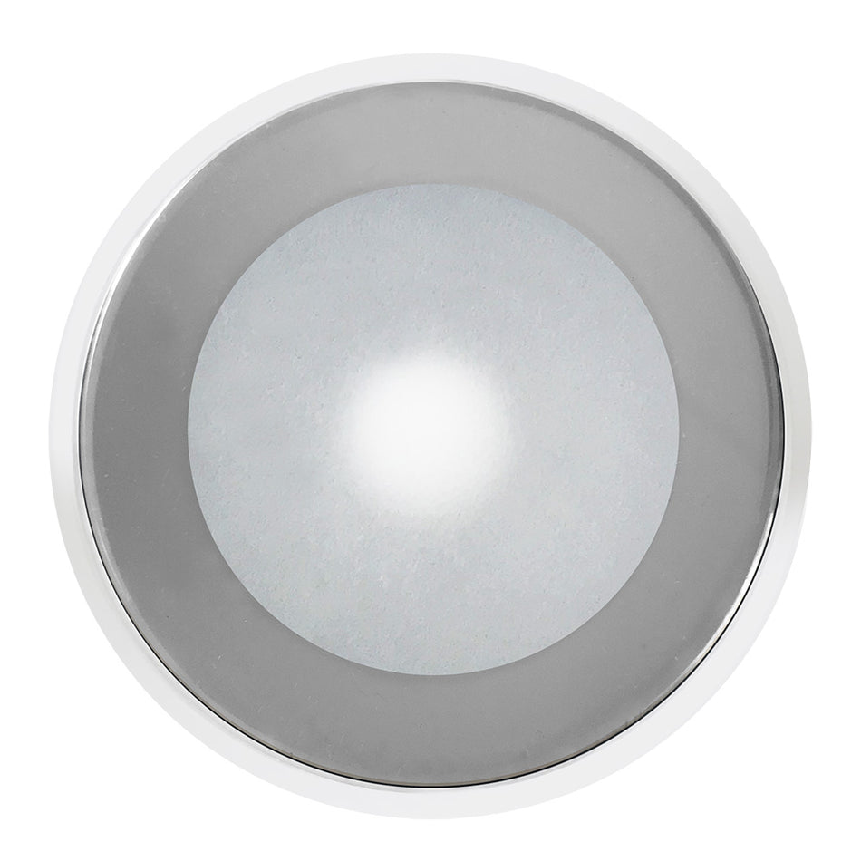 Shadow - Caster DLX Series Down Light, White Housing, RGB, Chrome Bezel — Quality Boat Parts