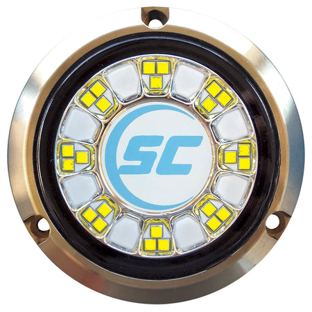 Shadow-Caster - SCR-24 Underwater Light - 24 LEDs, Bronze, Blue/White — Quality Boat Parts