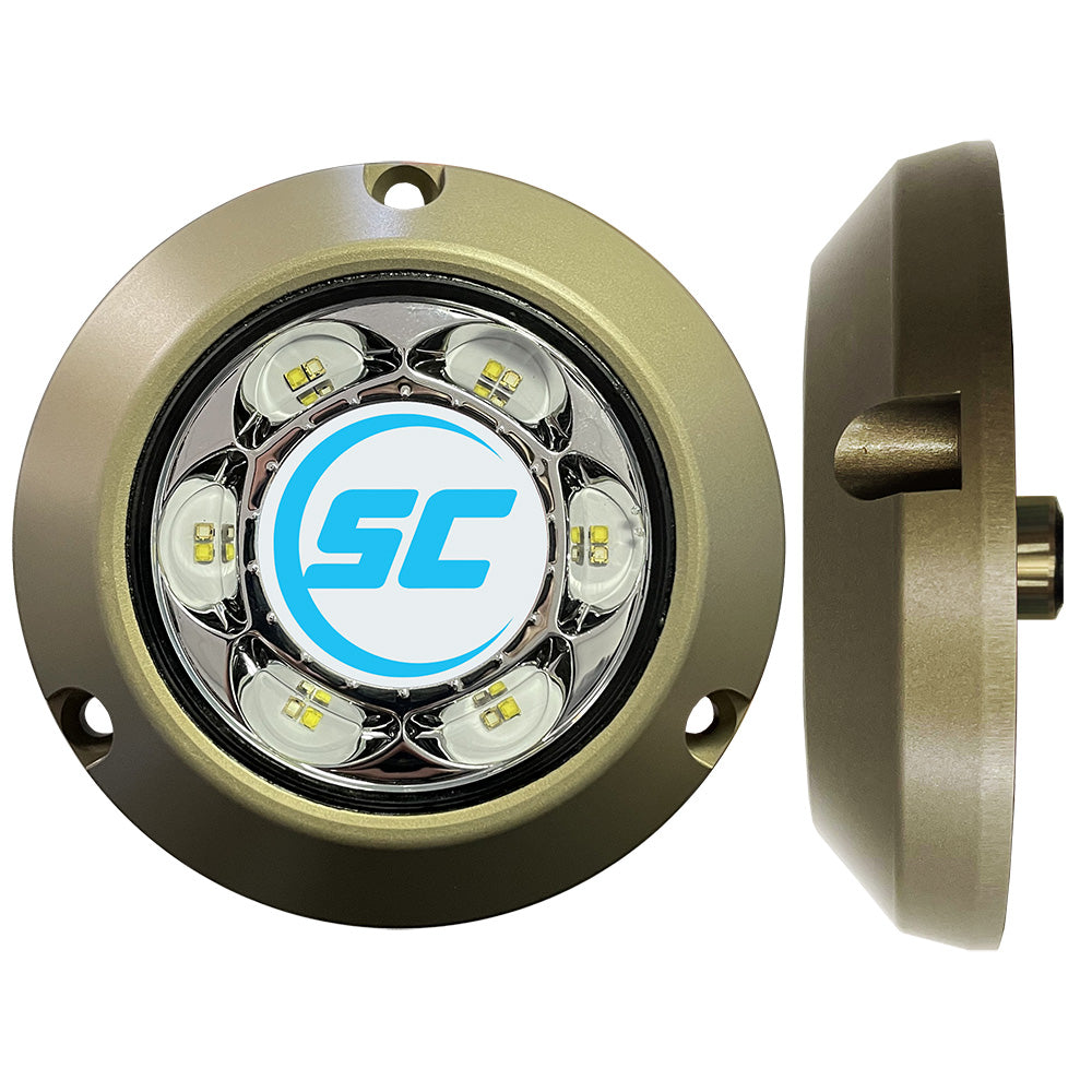 Shadow-Caster - SC3 Series Underwater Light - Blue/White, 24W, 3000Lm, IP68 — Quality Boat Parts