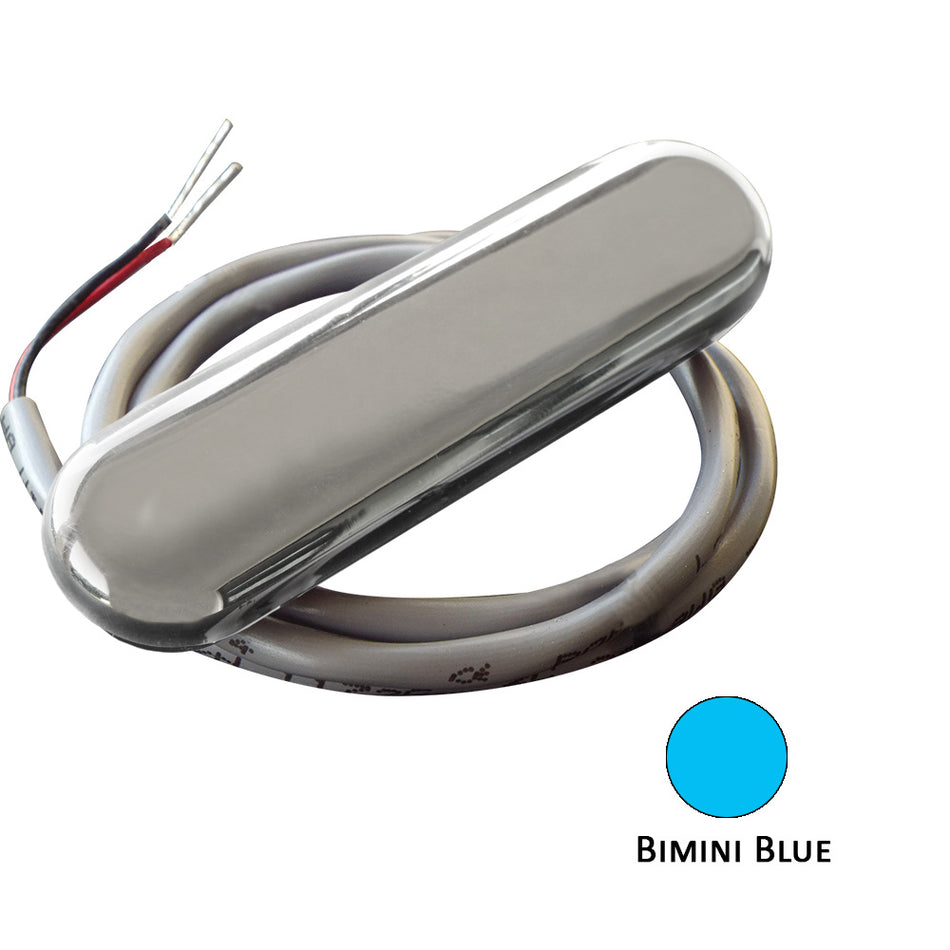 Shadow - Caster Courtesy Light with 2' Lead Wire, 316 SS Cover, Bimini Blue, 4-Pack — Quality Boat Parts