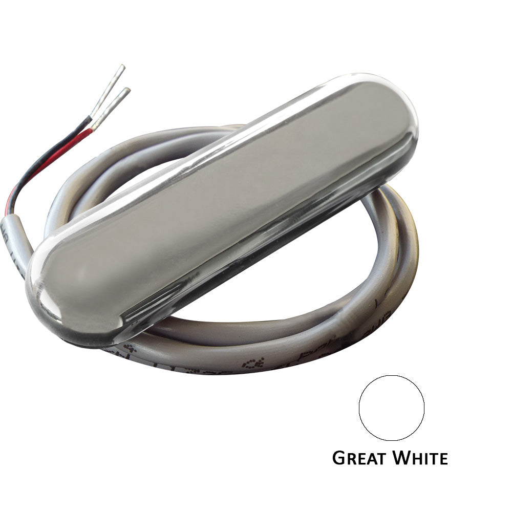 Shadow - Caster Courtesy Light with 2' Lead Wire, 316 SS Cover, Great White, 4-Pack — Quality Boat Parts