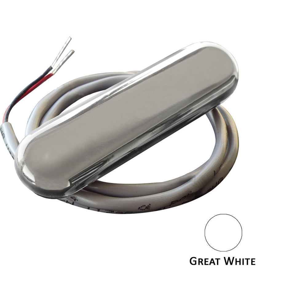 Shadow - Caster Courtesy Light with 2' Lead Wire, 316 SS Cover, Great White, 4-Pack — Quality Boat Parts