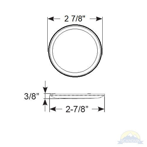 Scandvik - B3 Downlight - Surface Mount, Cool White, SS Trim, IP67, 12/24V — Quality Boat Parts