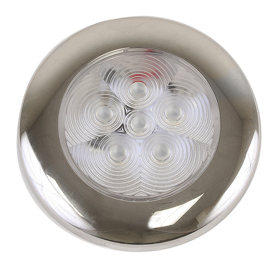 Scandvik - B3 Downlight - Surface Mount, Blue, SS Trim, IP67, 12/24V — Quality Boat Parts