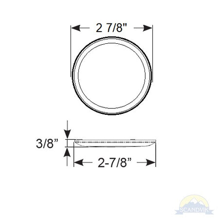Scandvik - B3 Downlight - Surface Mount, Blue, SS Trim, IP67, 12/24V — Quality Boat Parts