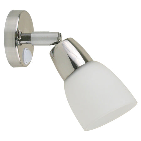 Scandvik - SS Reading Light - With Frosted Glass Shade, 10-30V — Quality Boat Parts