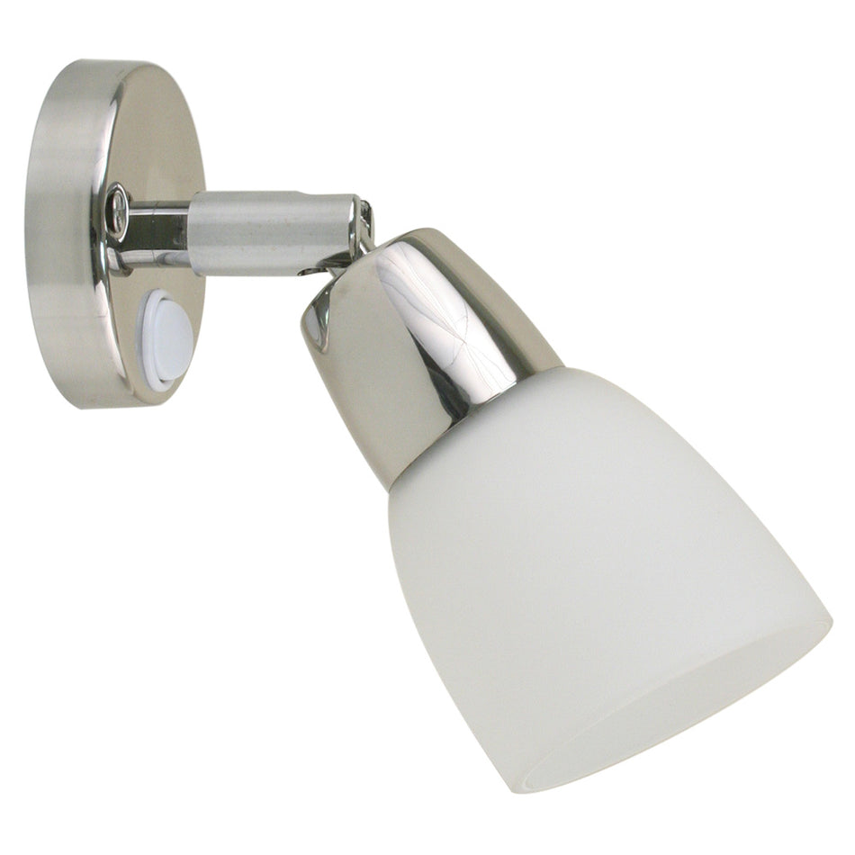Scandvik - SS Reading Light - With Frosted Glass Shade, 10-30V — Quality Boat Parts