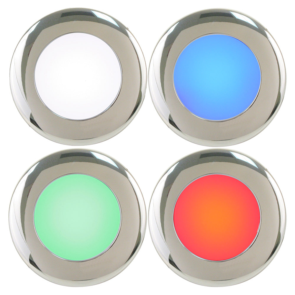 Scandvik - A2.5 4 Color Downlight - With SS Trim, 8-30V — Quality Boat Parts