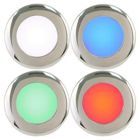Scandvik - A2.5 4 Color Downlight - With SS Trim, 8-30V — Quality Boat Parts
