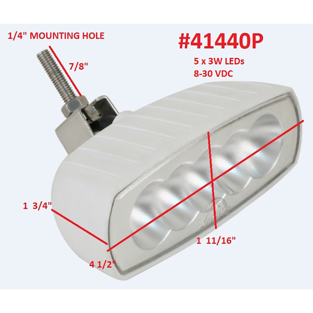 Scandvik - LED Spreader Light - Bracket Mount, White — Quality Boat Parts