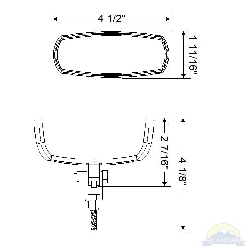 Scandvik - LED Spreader Light - Bracket Mount, White — Quality Boat Parts