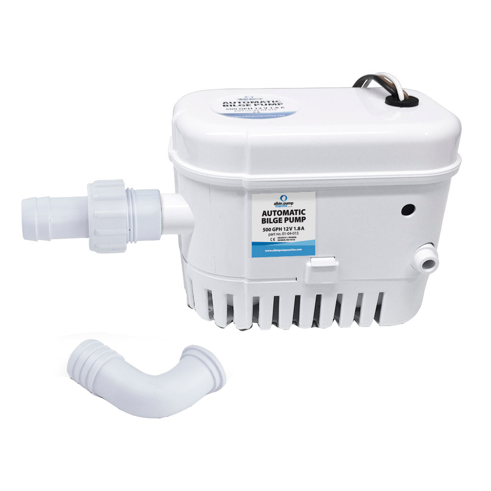 Albin - Automatic Bilge Pump - 500 GPH, 12V — Quality Boat Parts