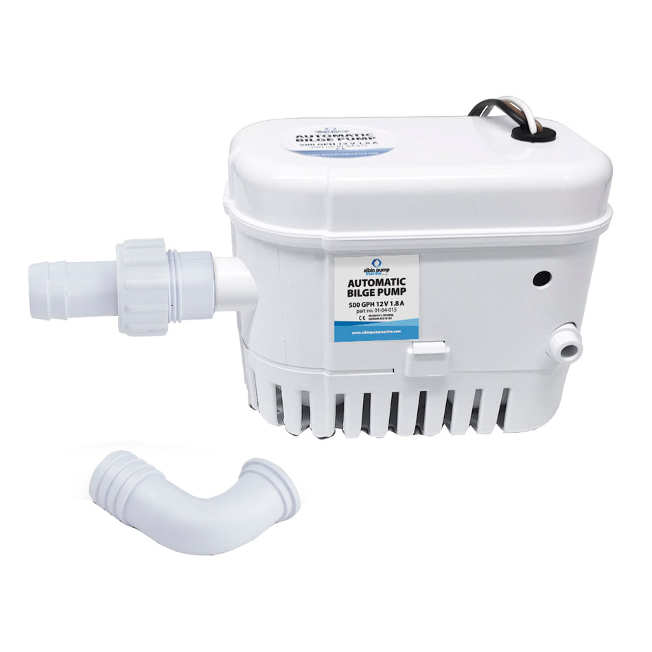 Albin - Automatic Bilge Pump - 500 GPH, 12V — Quality Boat Parts