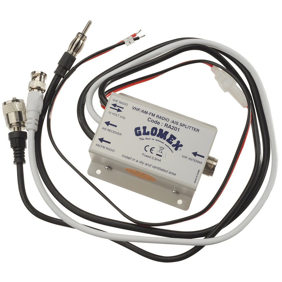 Glomex Marine Antennas - VHF/AIS/Radio Splitter - 12VDC — Quality Boat Parts