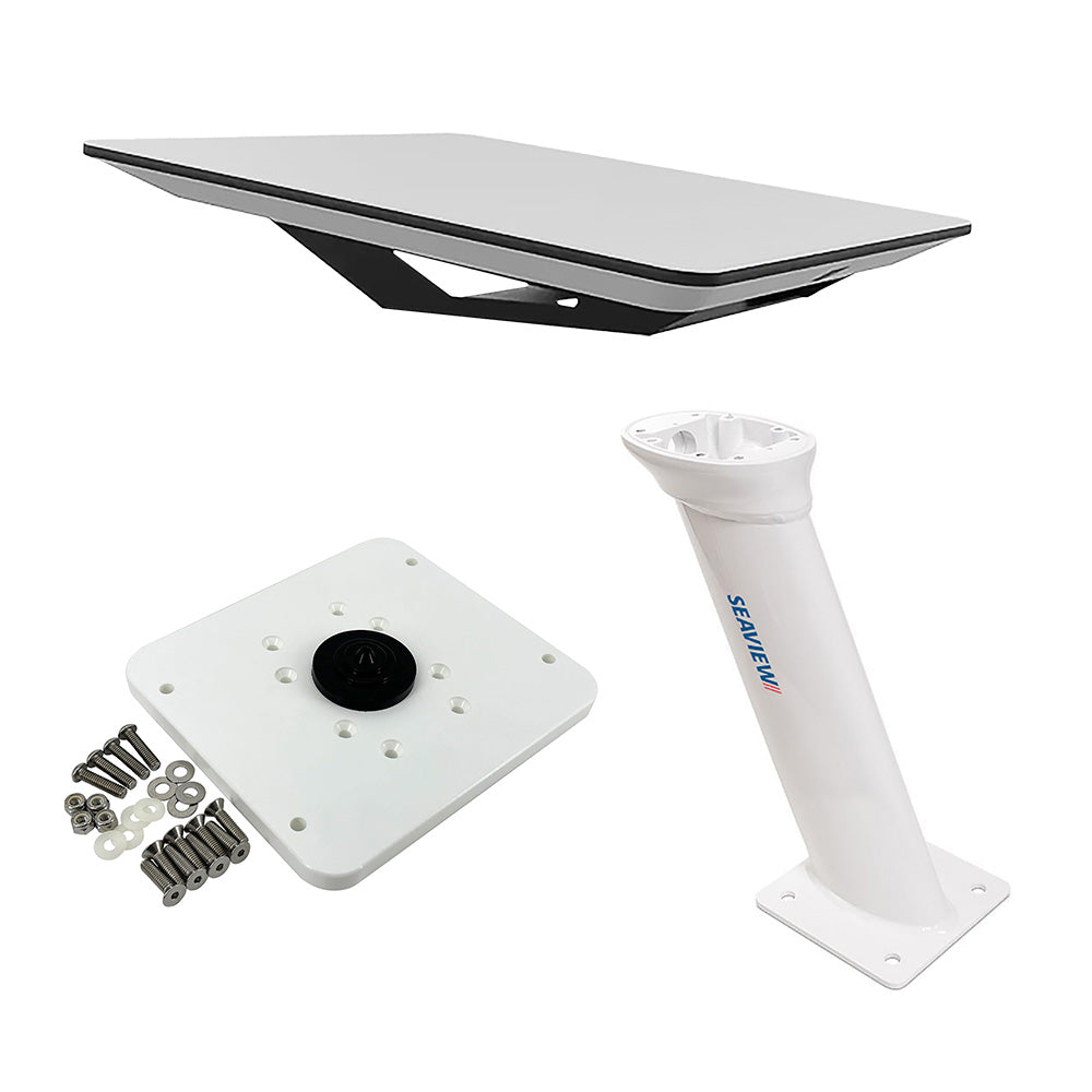 KVH - Starlink Flat Panel Kit - Seaview Pedestal Mount & ADASTLKA Starlink Top Plate — Quality Boat Parts