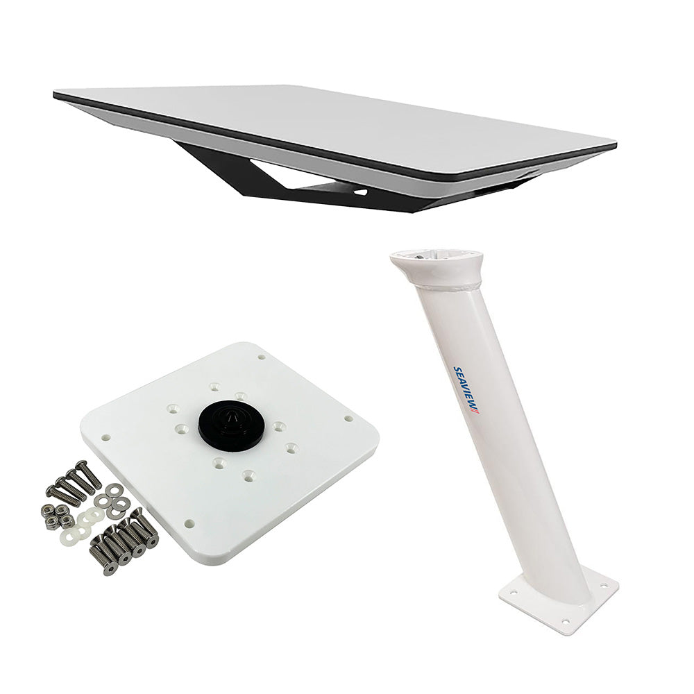 KVH - Starlink Flat Panel Kit - Seaview Pedestal Mount & ADASTLKA Starlink Top Plate — Quality Boat Parts